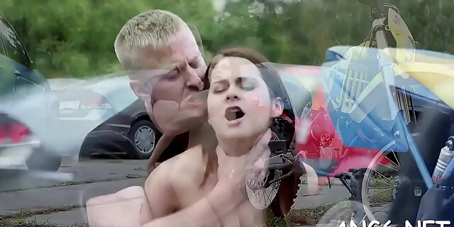 amateur,blowjob,brunette,cowgirl,doggystyle,hardcore,outdoor,pussy,shaved,small tits,teen