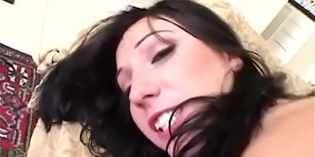 anal,blowjob,brunette,double penetration,facial,fishnet,natural tits,russian,teen,threesome