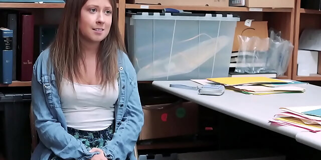 blowjob,boobs,brunette,doggystyle,office,sex,shoplyfter,teen,threesome
